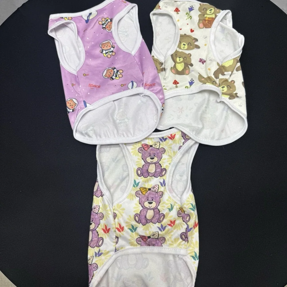 Lot Of‎ 3 Bear Themed Cat/dog Tshirts Size Small